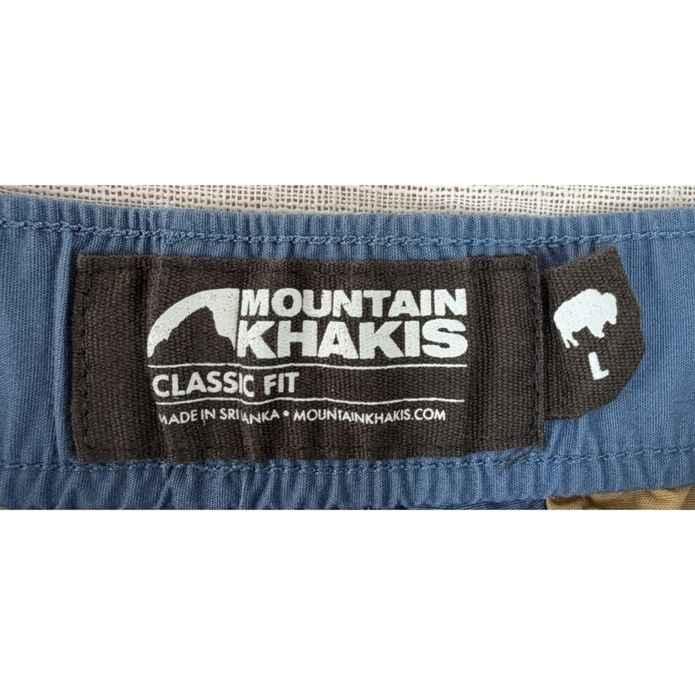 Mountain Khakis Poplin Deck Shorts Men's Sz L Blue Classic Fit Stretch Large - Picture 3 of 8